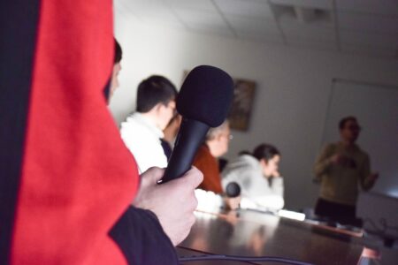 micro, entraînement interview