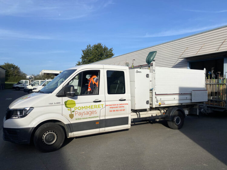 camion, espaces verts